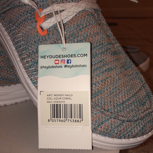Hey Dude Azur Coral | Wendy Halo | Women’s 7, 8, 9 - Picture 6 of 6